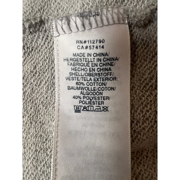 True Religion Grey Sleeveless Hooded Sweatshirt Spell Out Full Zip Boy's Large - Picture 7 of 8